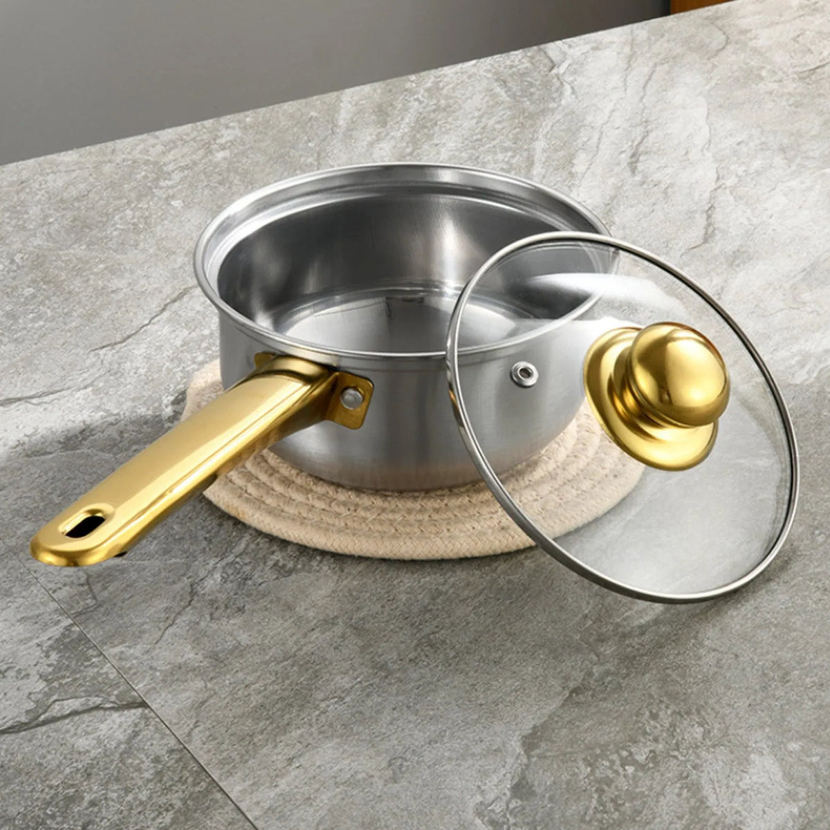 Set de 6 Ollas CoockWare Acero Inoxidable
