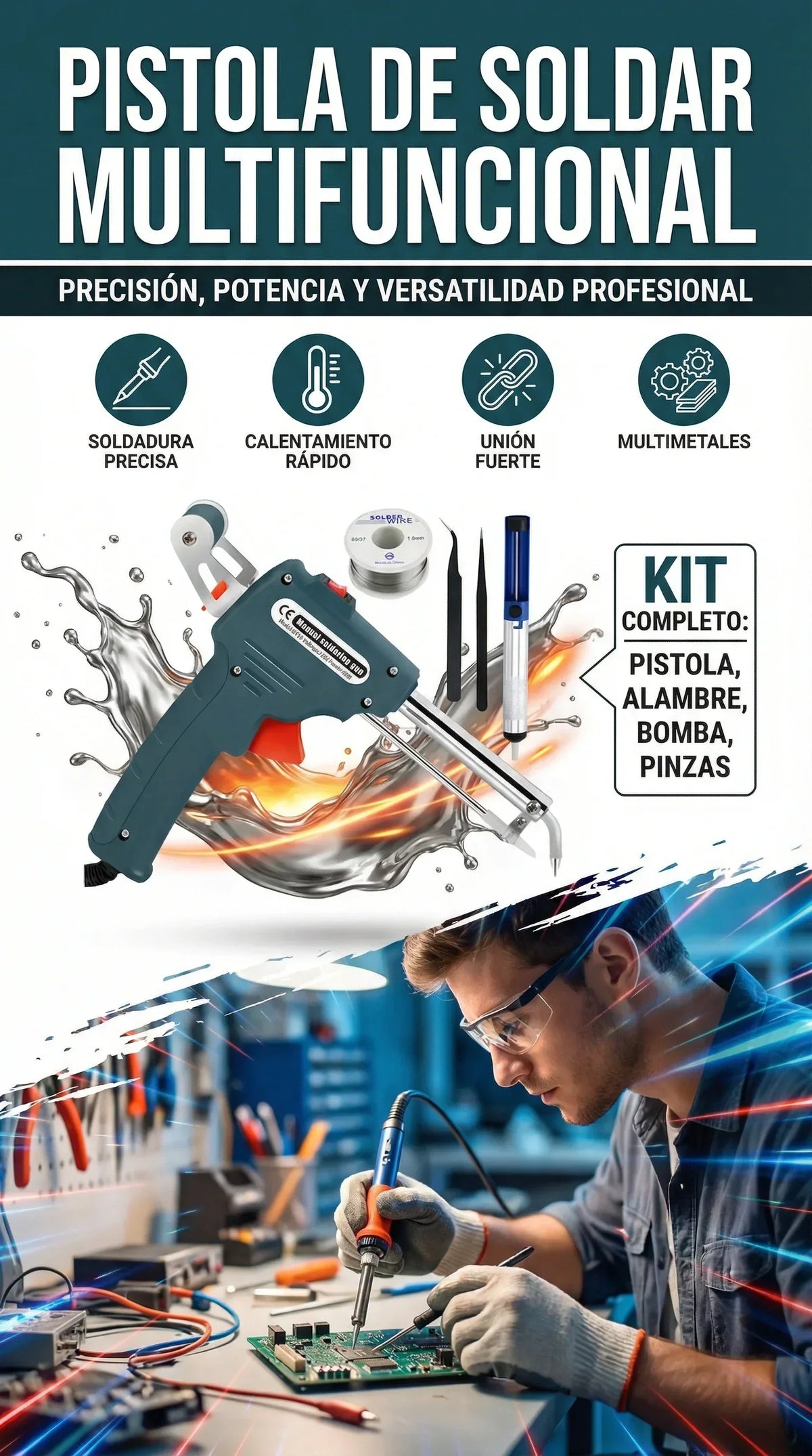 Soldadora de Alta Eficiencia 120W