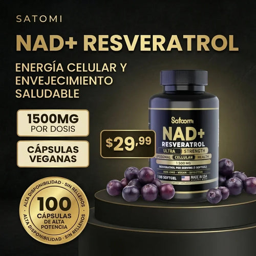 Resveratrol NAD+ Satomi 100 Capsulas